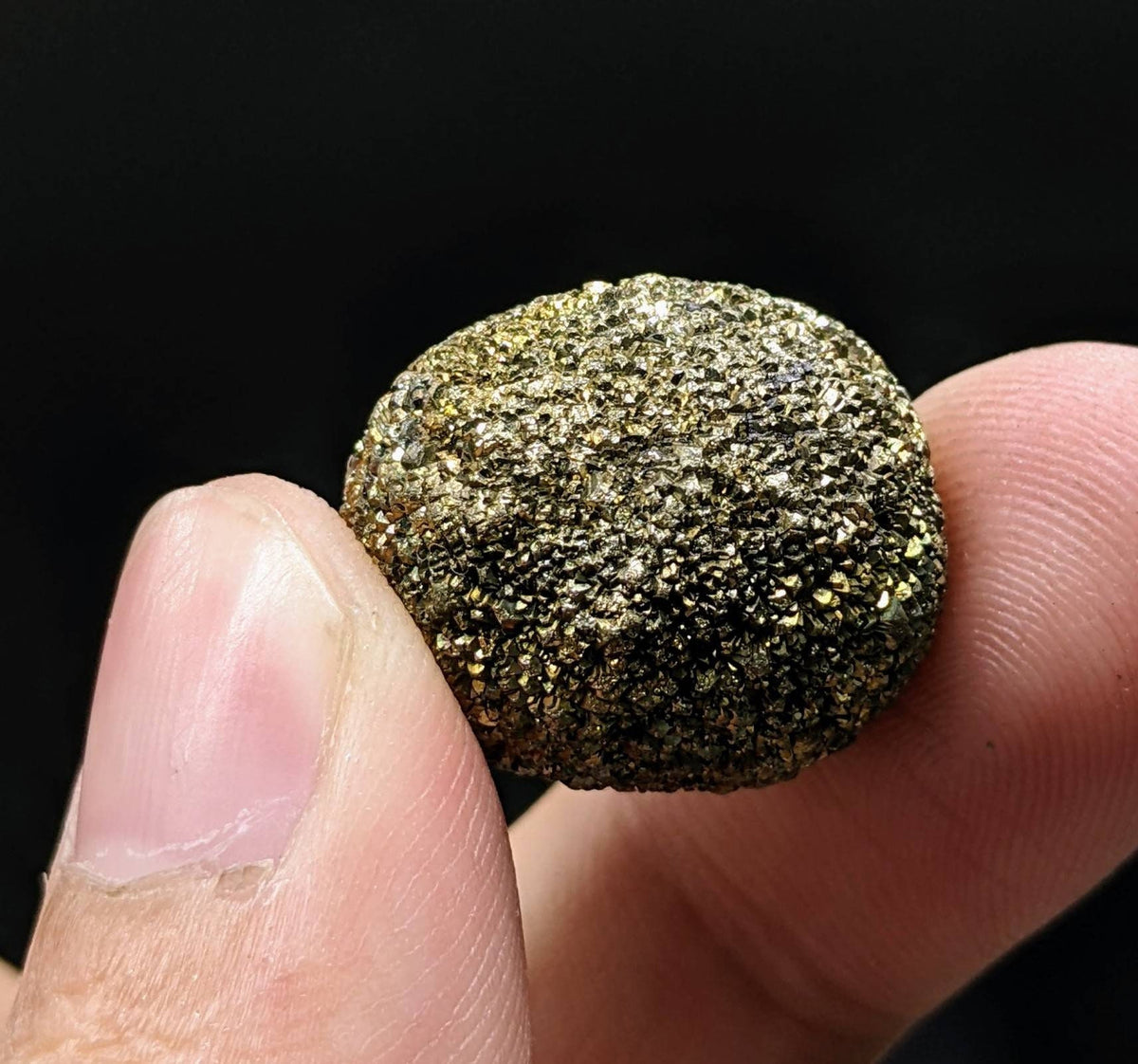 Golden Marcasite Prophecy Stone Sphere, Pakistan, 17.5 grams