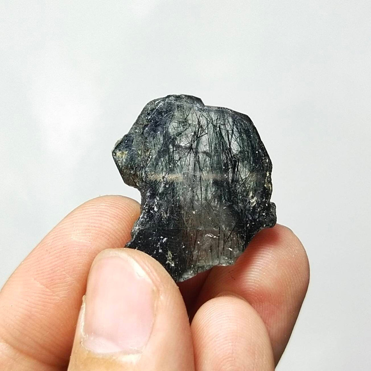 Apatite with massive green byssolite inclusion from Gandao hills, Mohmand Agency KPK Pakistan