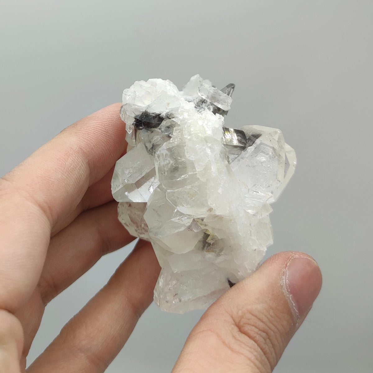 Natural nice size brookite included quartz cluster from Baluchistan Pakistan, 98 grams