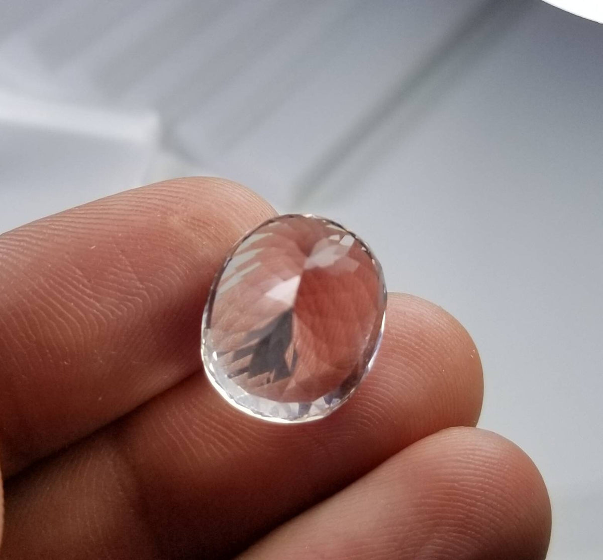 Natural good quality ring size faceted kunzite loose gem