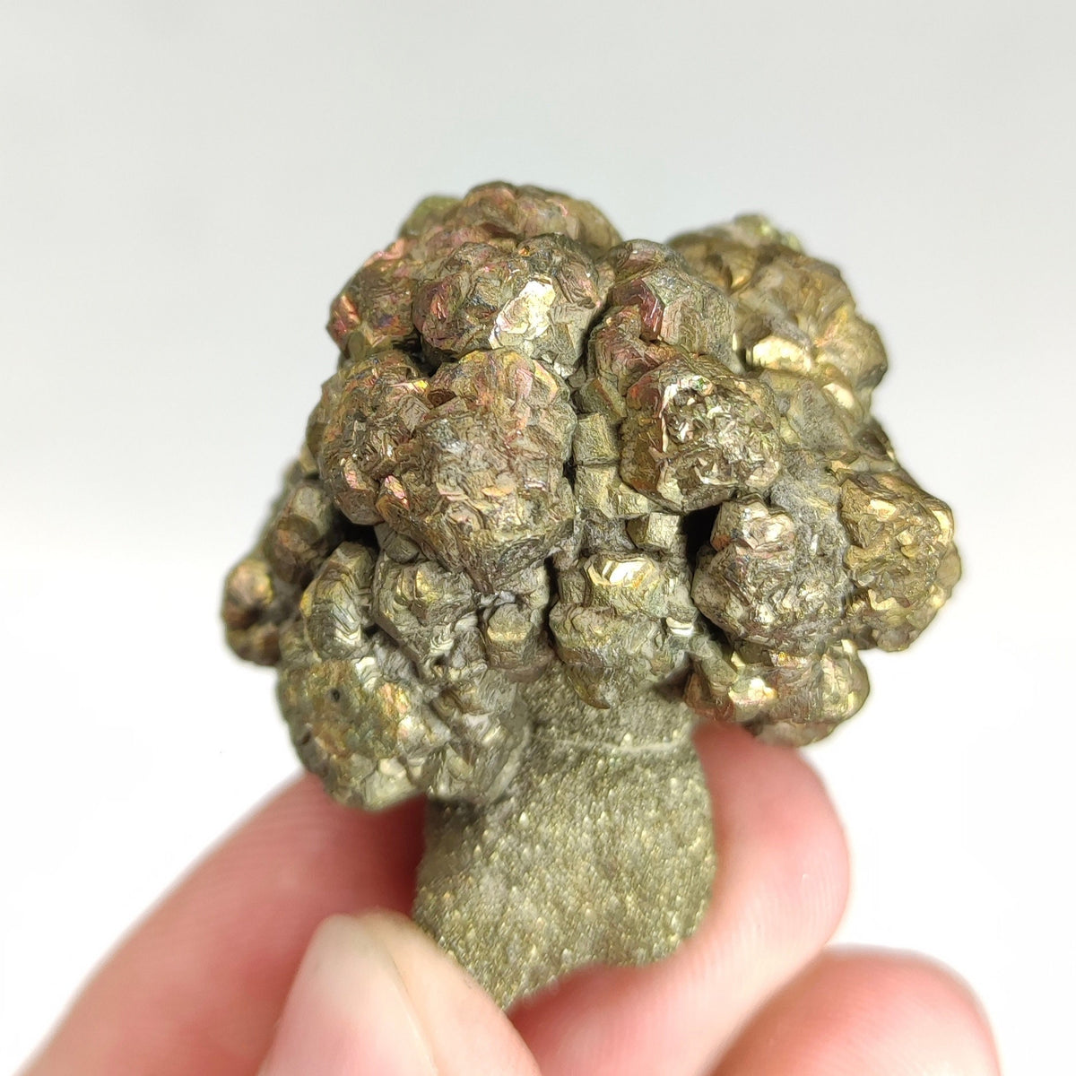 Natural golden Marcasite crystal with rainbow effect on surface from Pakistan, 58.4 grams