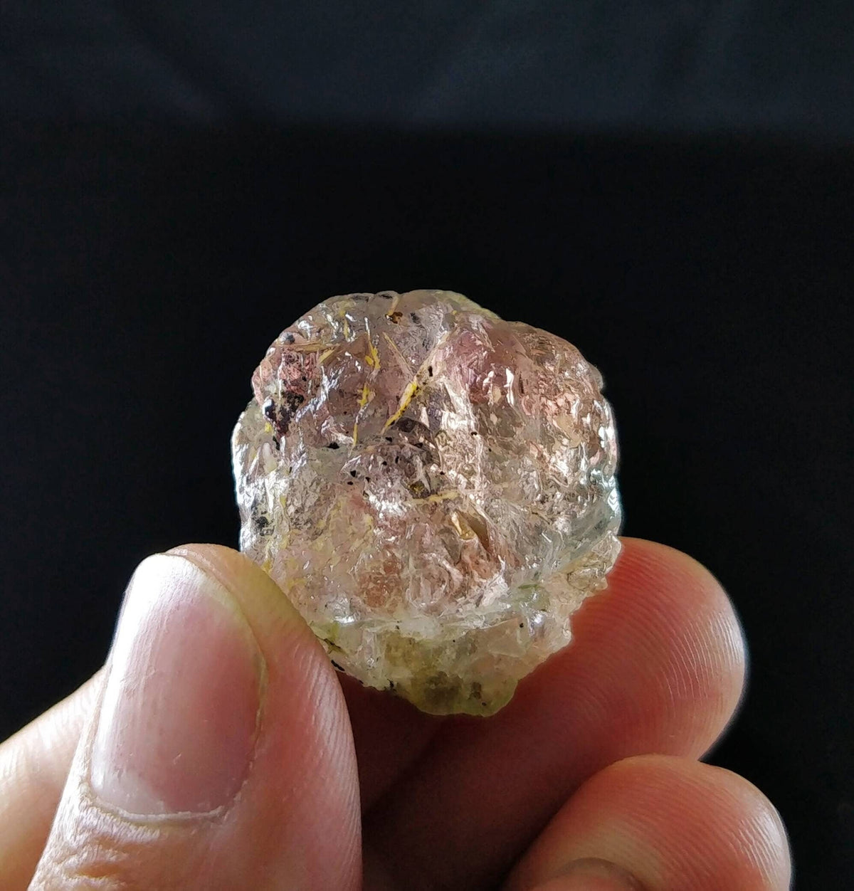 Rare Pink gemmy fluorite 15 grams crystal from Nagar Valley Skardu GilgitBaltistan Pakistan
