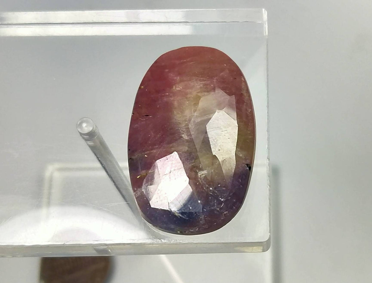 Natural good quality rose/cut faceted sapphaire cabochon