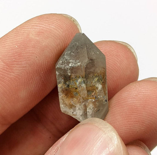 Sagenite var Rutile included quartz crystal from KP Pakistan, 3 grams