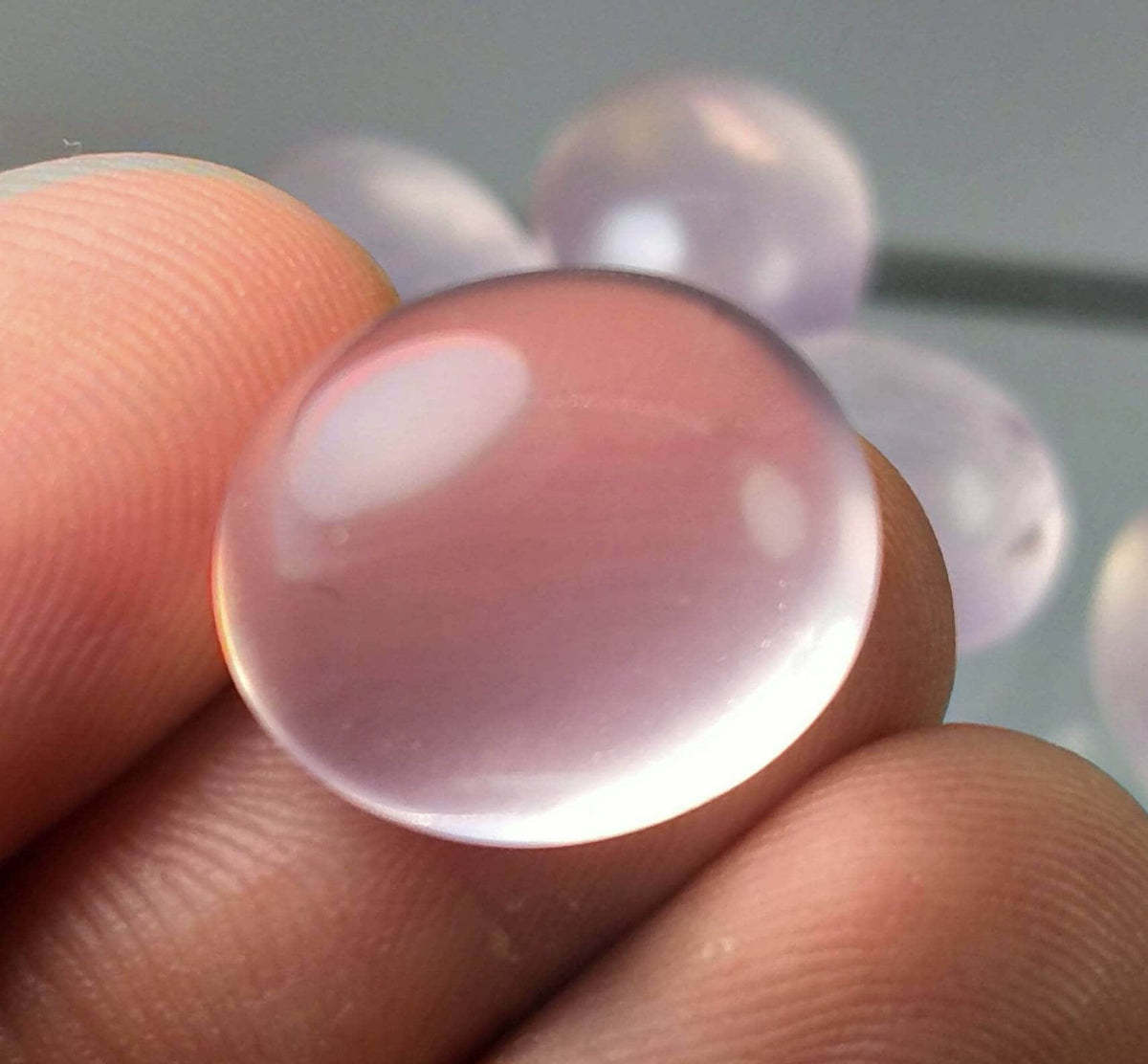 Natural good quality rose quartz cabochons lot