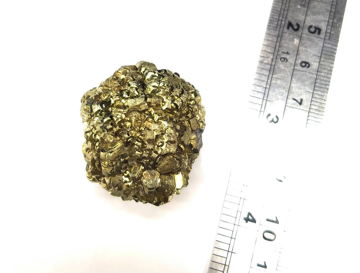 Golden Marcasite Sphere Cluster: Prophecy Stone from Pakistan