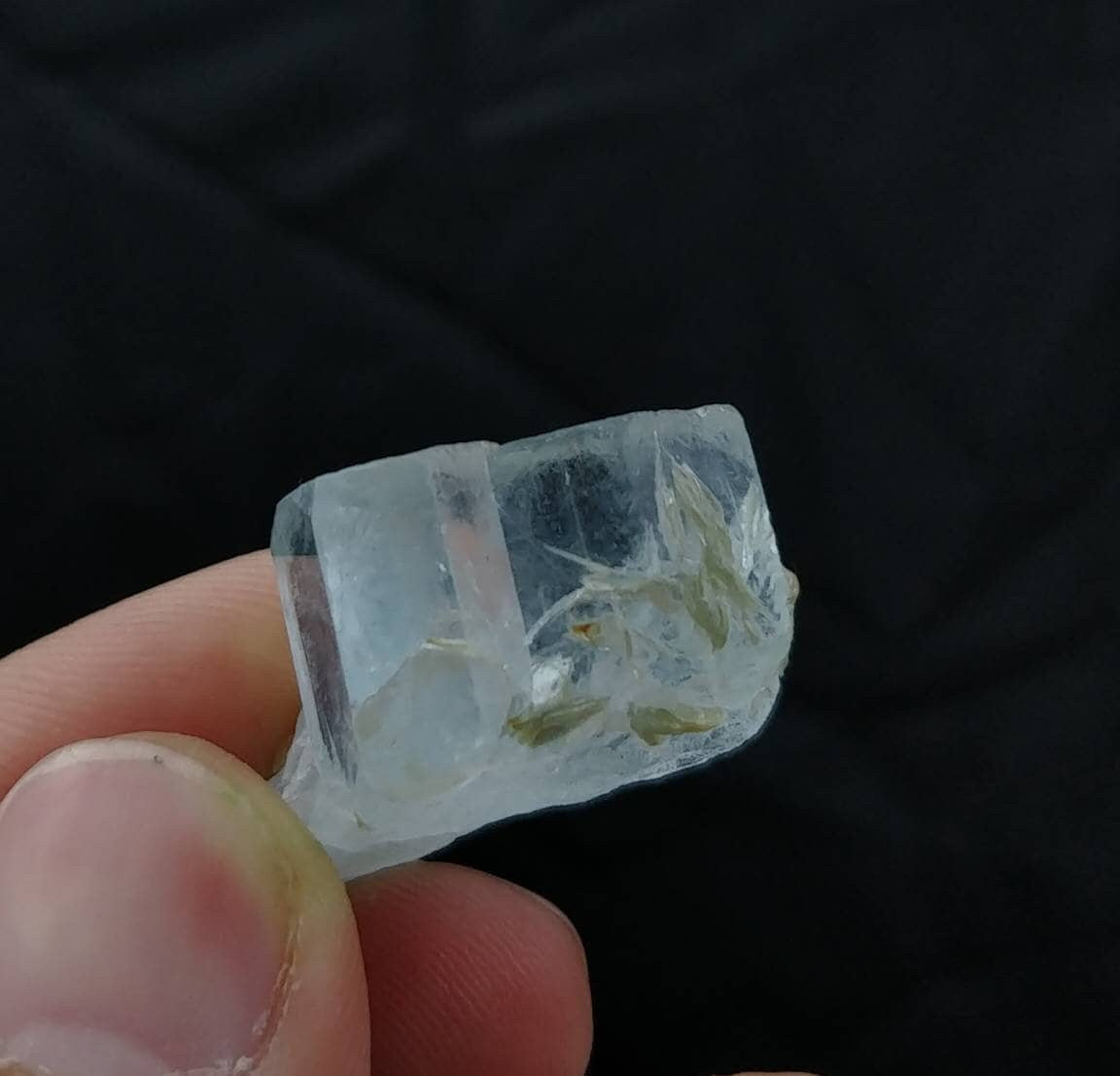 Aquamarine terminated clear with moscovite mica from Nagar Valley Skardu GilgitBaltistan Pakistan