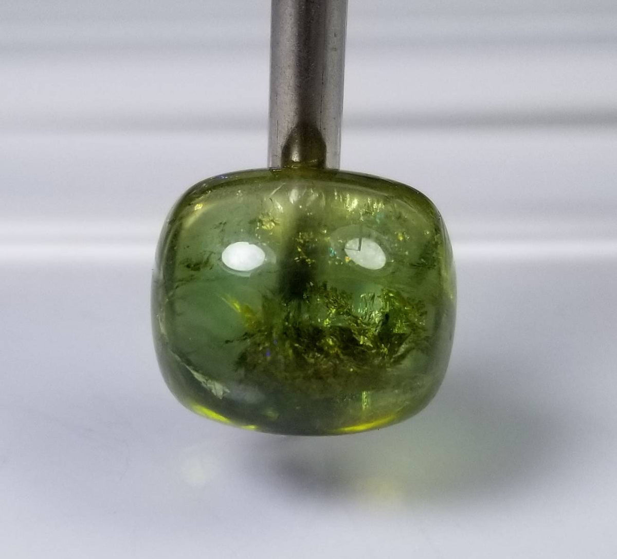 Natural good quality ring size faceted green  tourmaline gems
