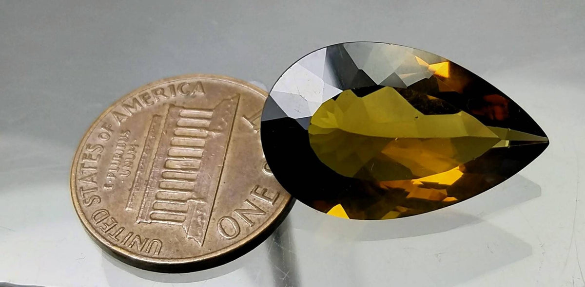 Natural good quality pear shape citrine gem