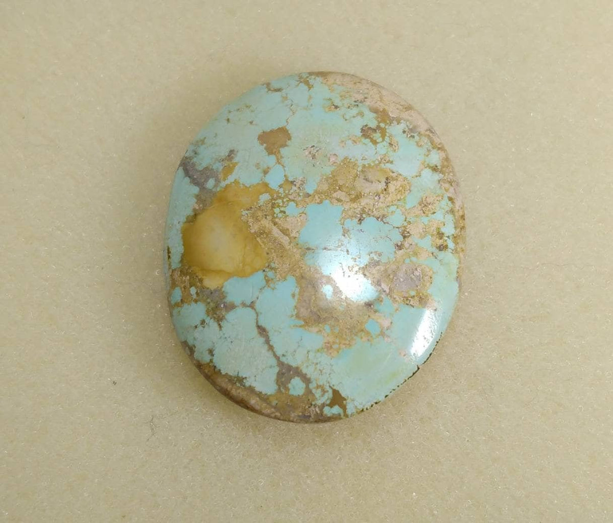 39 Carat Oval Turquoise Cabochon, Untreated Gemstone