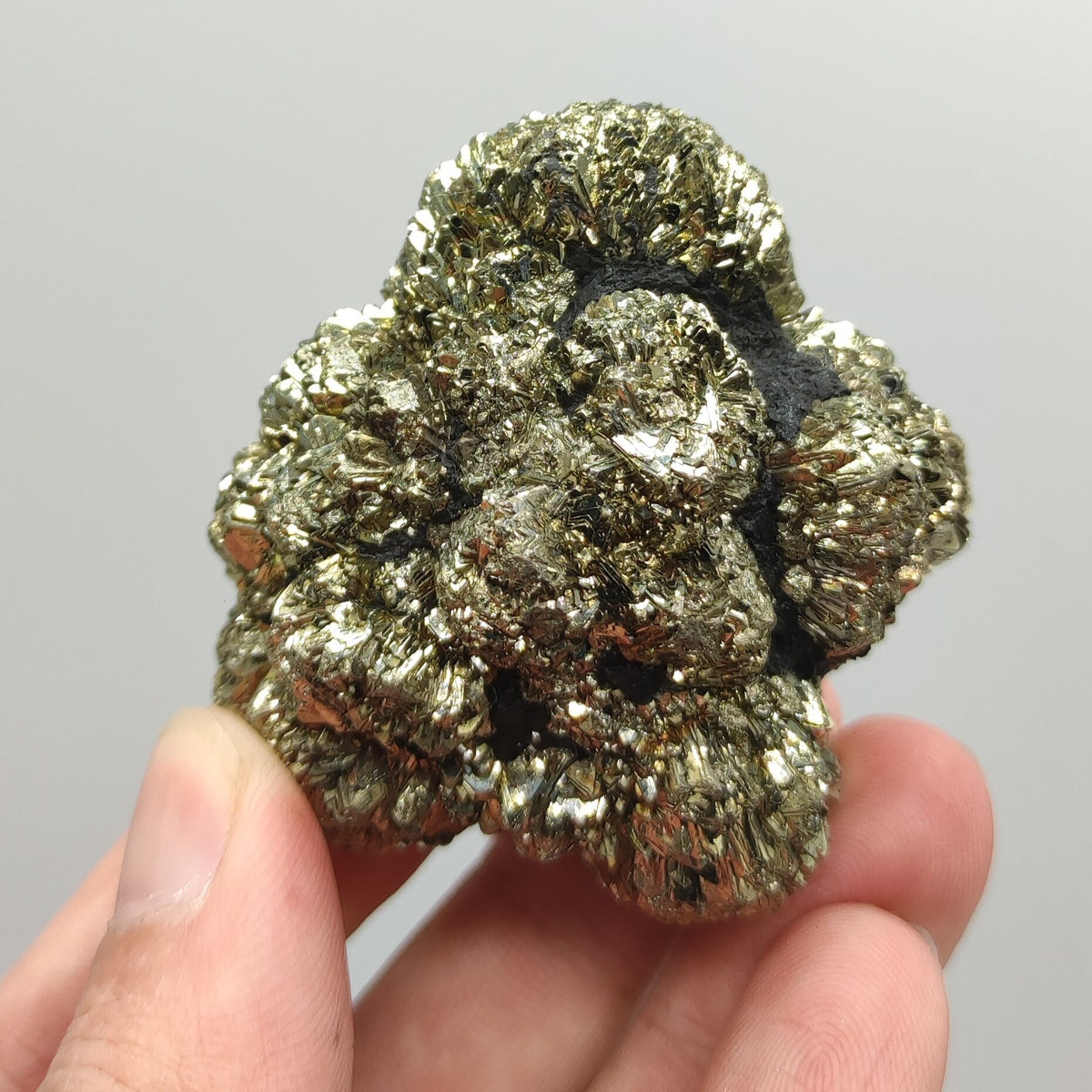 Golden Marcasite Sphere Cluster, Prophecy Stone, Pakistan, 186 gram
