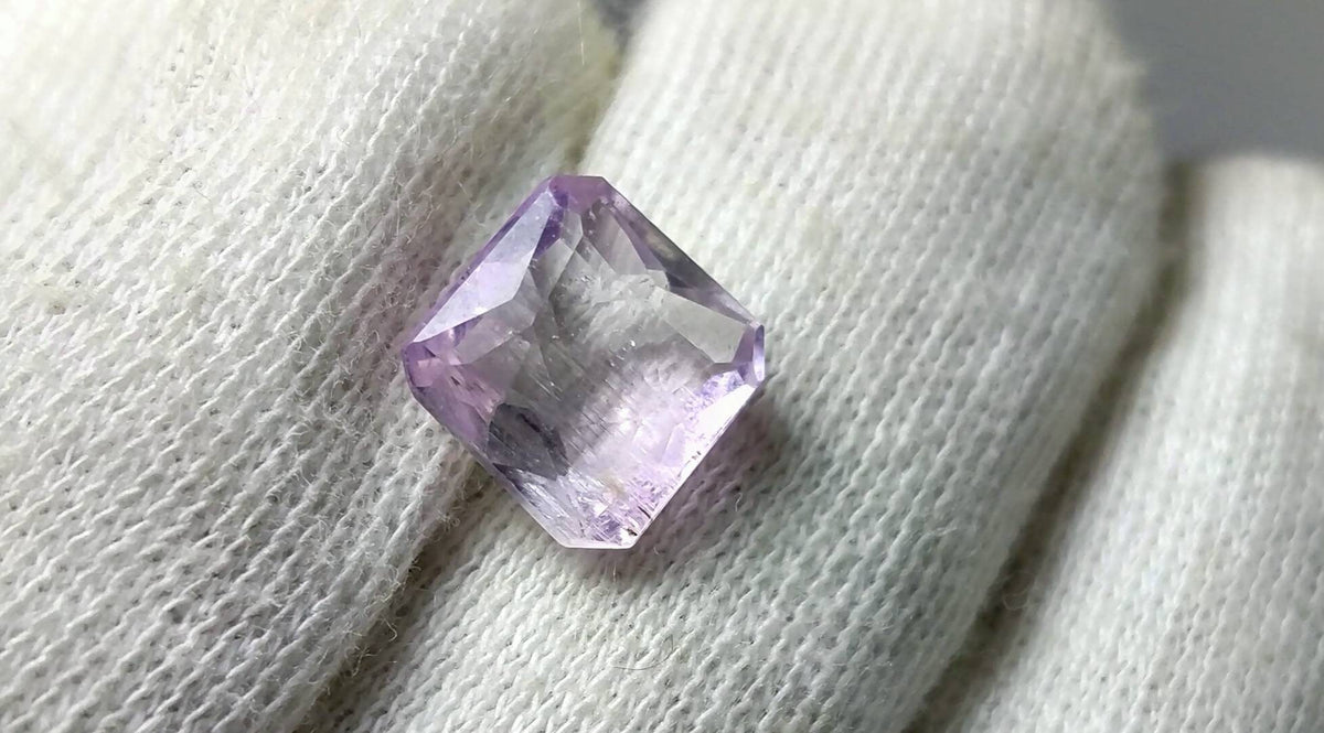 Natural good quality ring sizes faceted kunzite gems