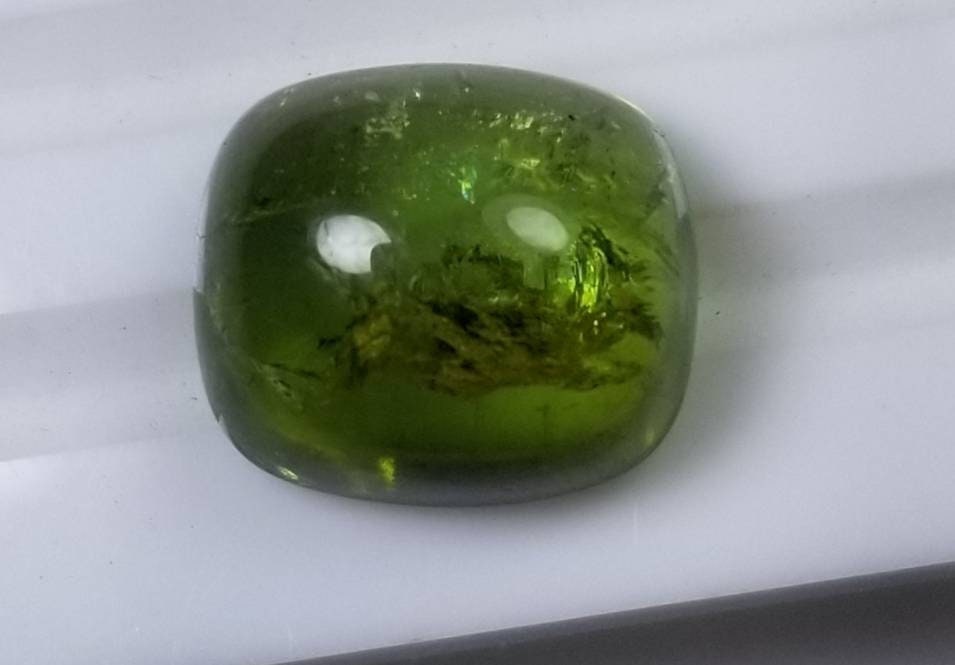 Natural good quality ring size faceted green  tourmaline gems