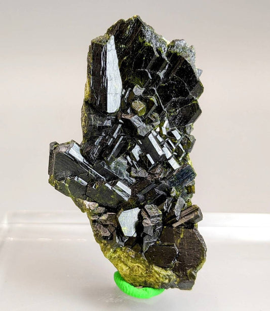 Green Epidote Crystal Specimen, Pakistan Origin