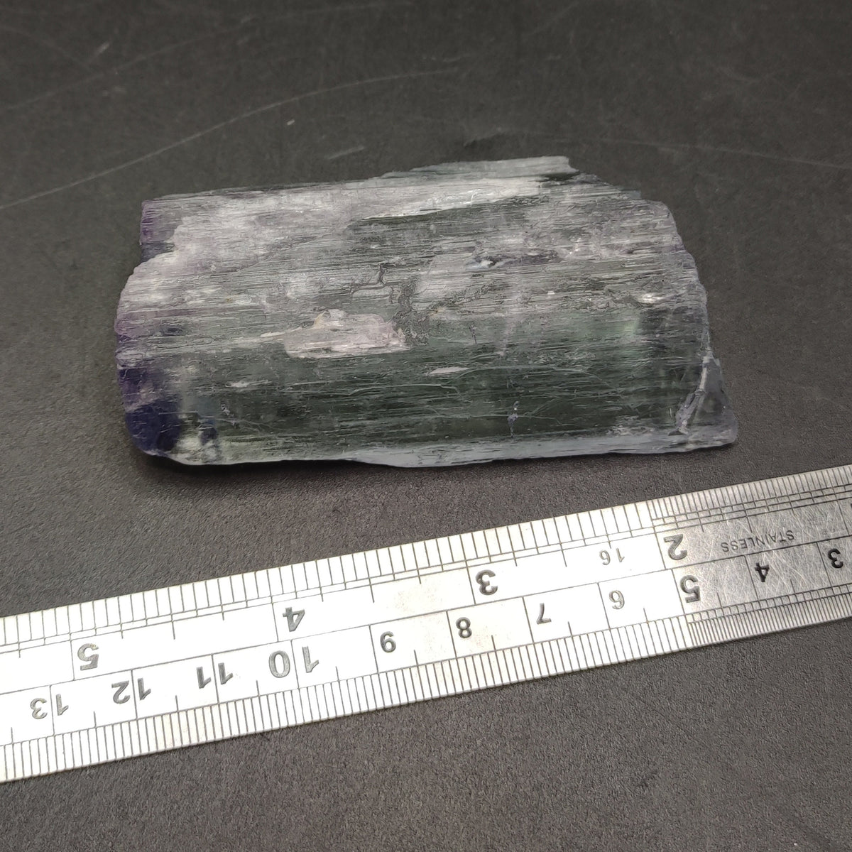 Bicolor Spodumene var kunzite clear lustrous crystal from Afghanistan, 146 grams