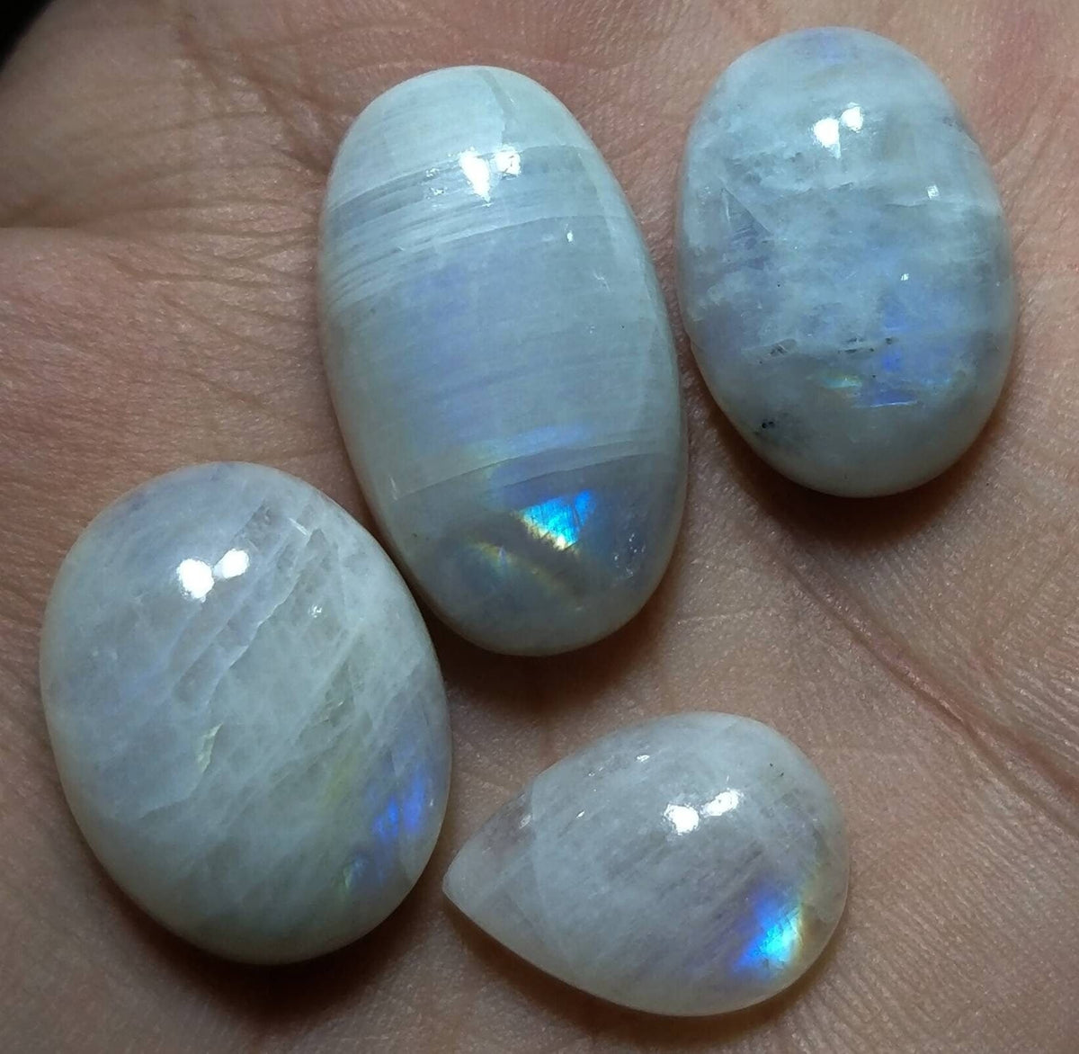 Natural good quality ring sizes moonstone cabochons