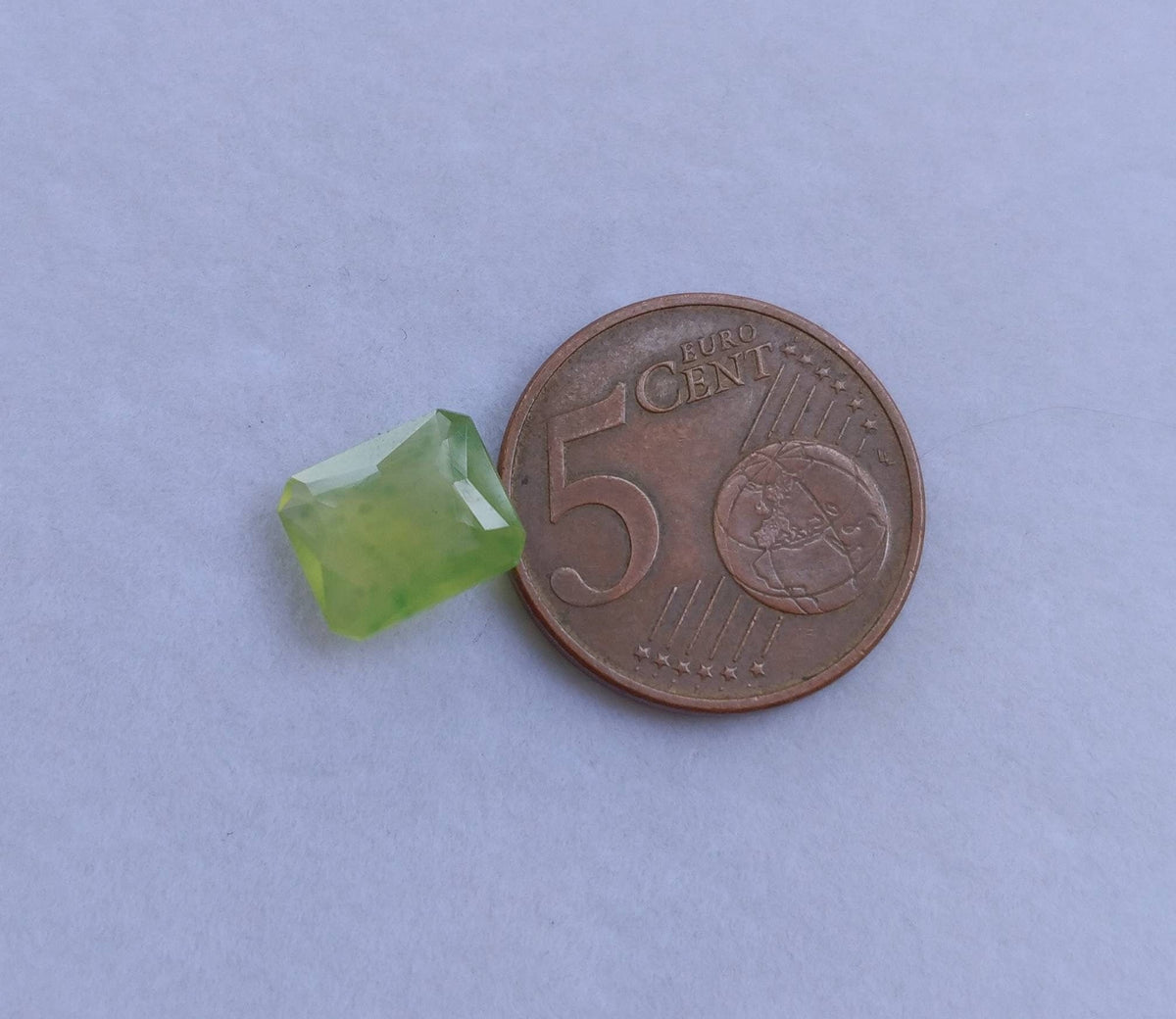 3.5 Carat Green Hydrogrossular Garnet Gem, Radiant Cut