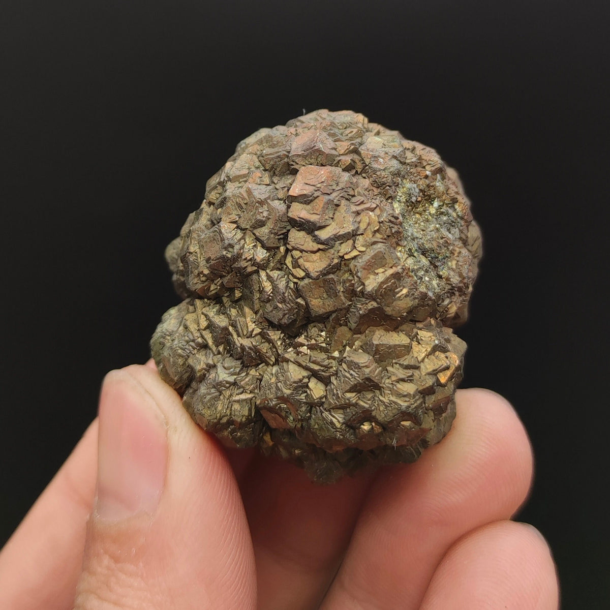 Natural golden Marcasite crystal with rainbow effect on surface from Pakistan, 88 grams
