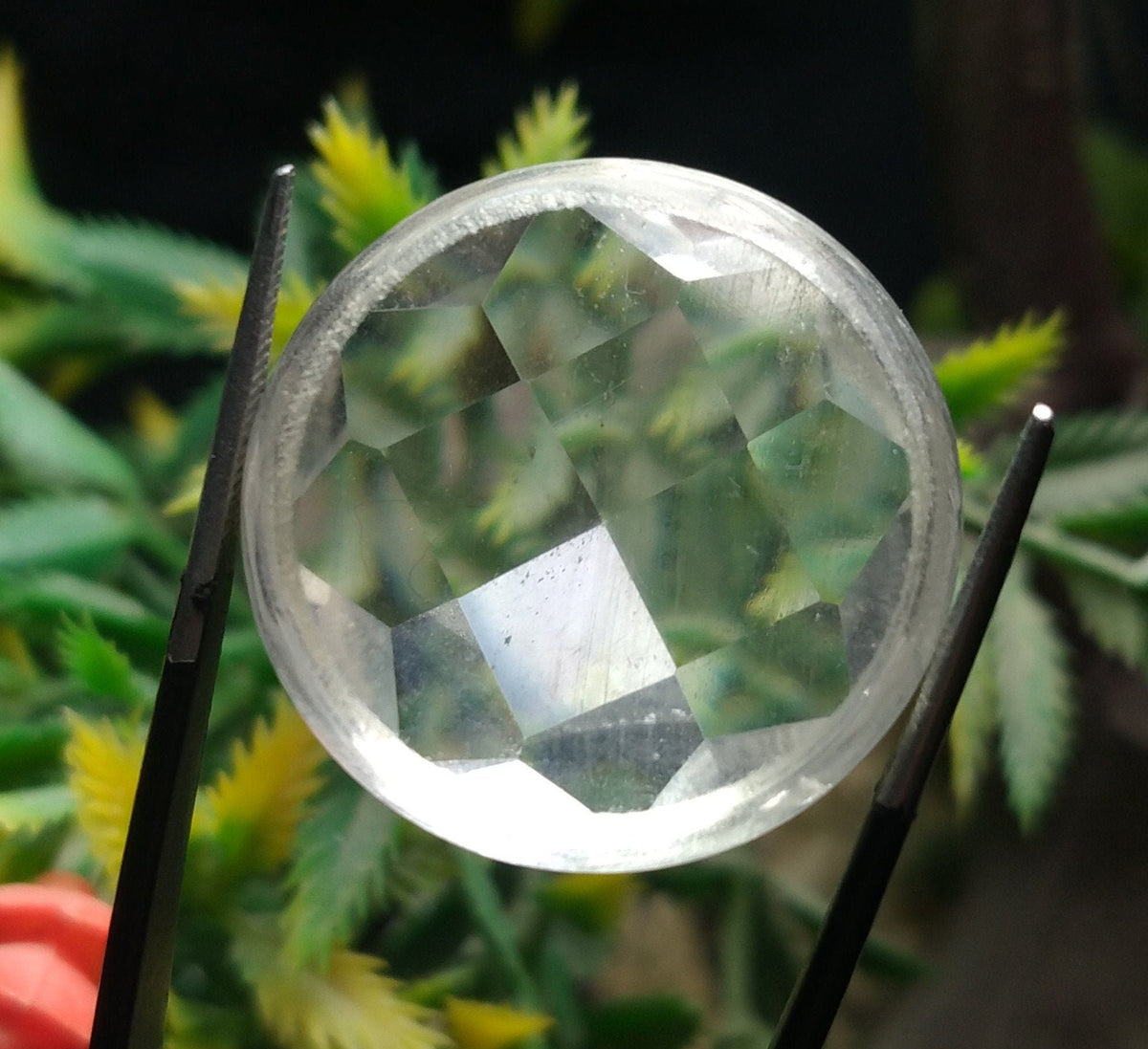 Faceted Clear Quartz Cabochon, Rose Cut (45 Carats)