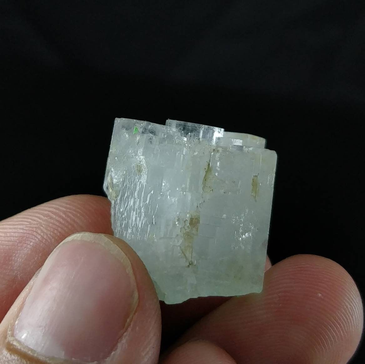 Aquamarine light blue terminated crystal from Nagar Valley Skardu GilgitBaltistan Pakistan, weight 10.4 grams
