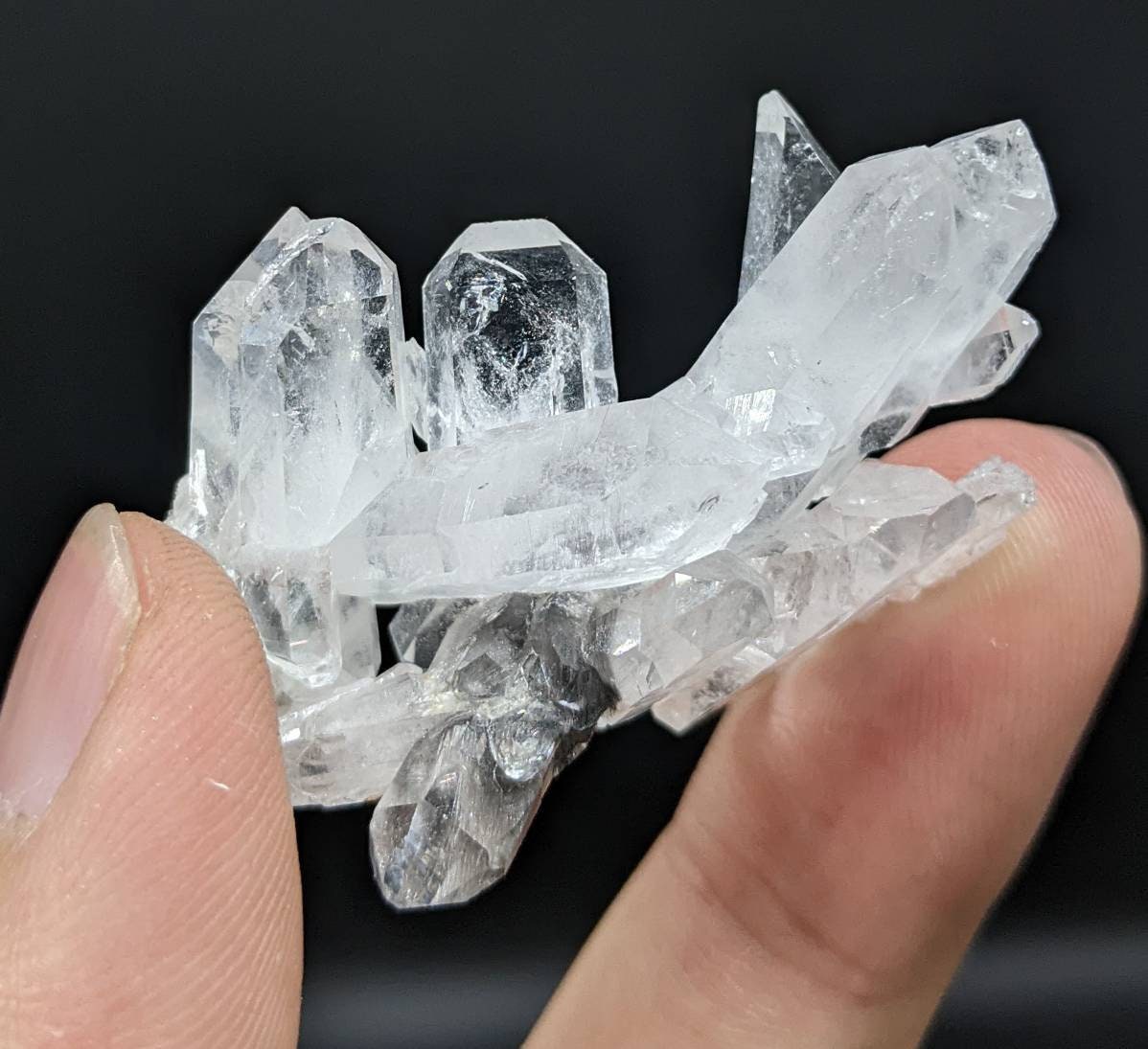 Small brookite included quartz cluster on matrix from Baluchistan Pakistan, 15.9 grams