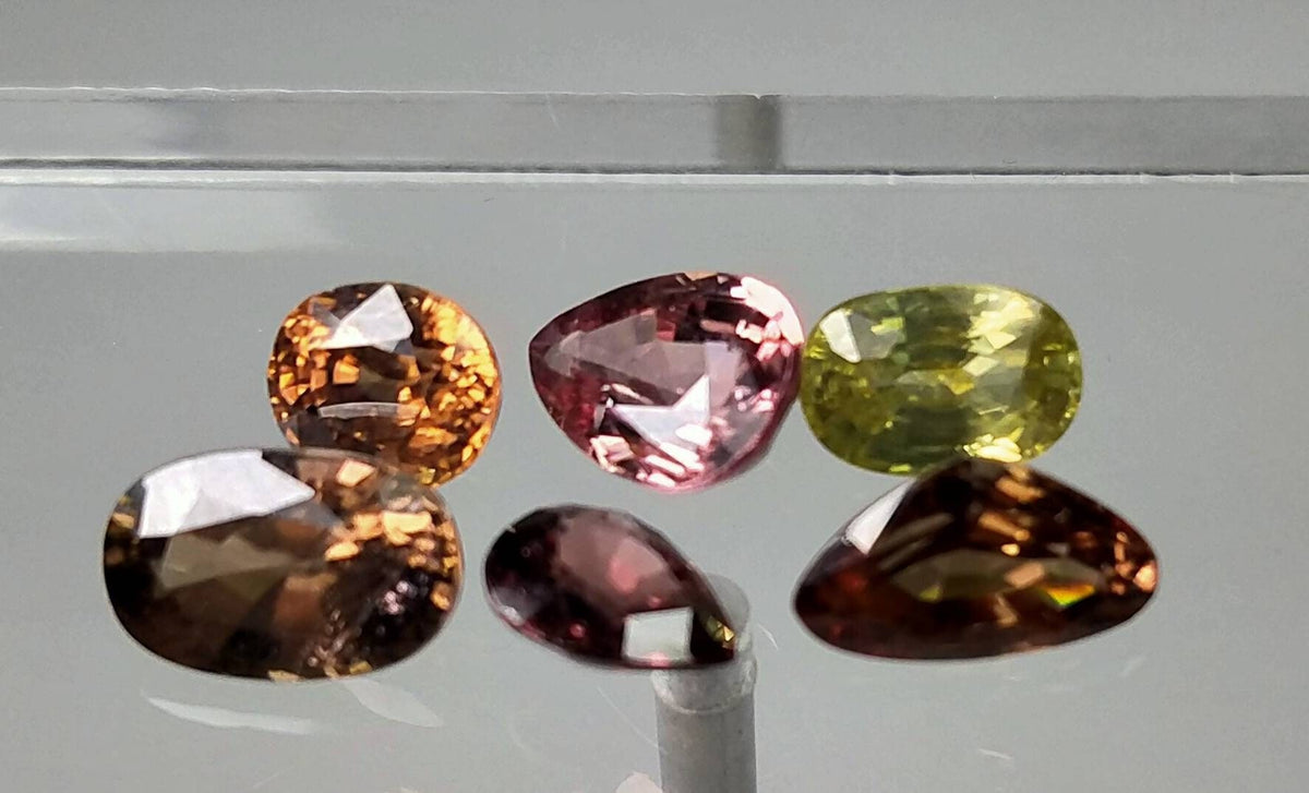Natural good quality faceted zircon gems lot