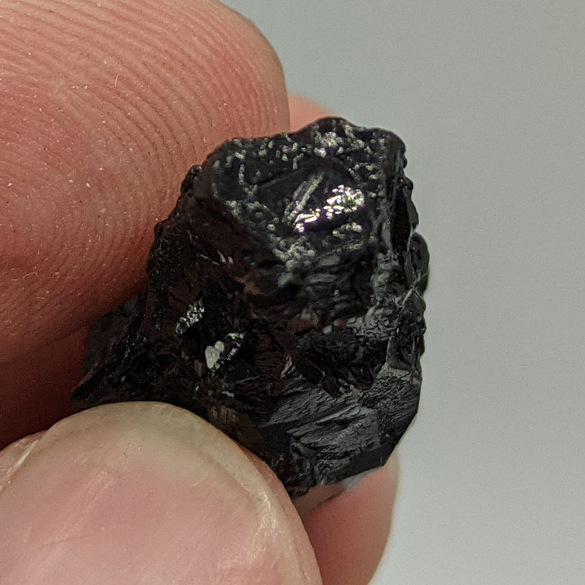 Etched Black Tourmaline Crystal, Skardu Pakistan, 8.5g