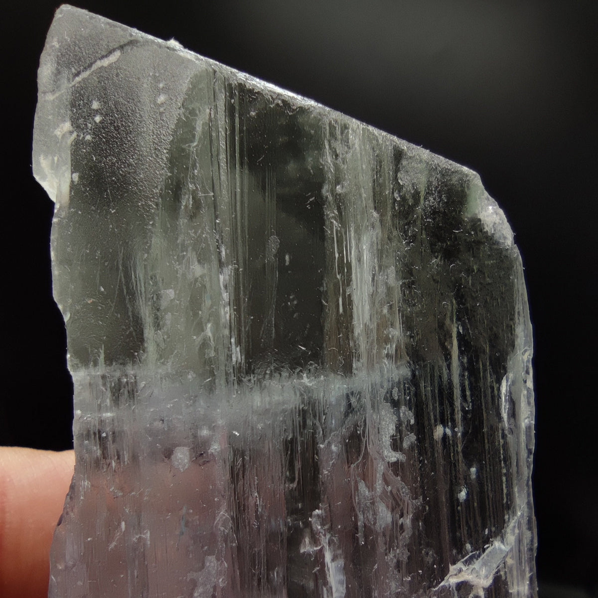 Bicolor Spodumene var kunzite clear lustrous crystal from Afghanistan, 188 grams