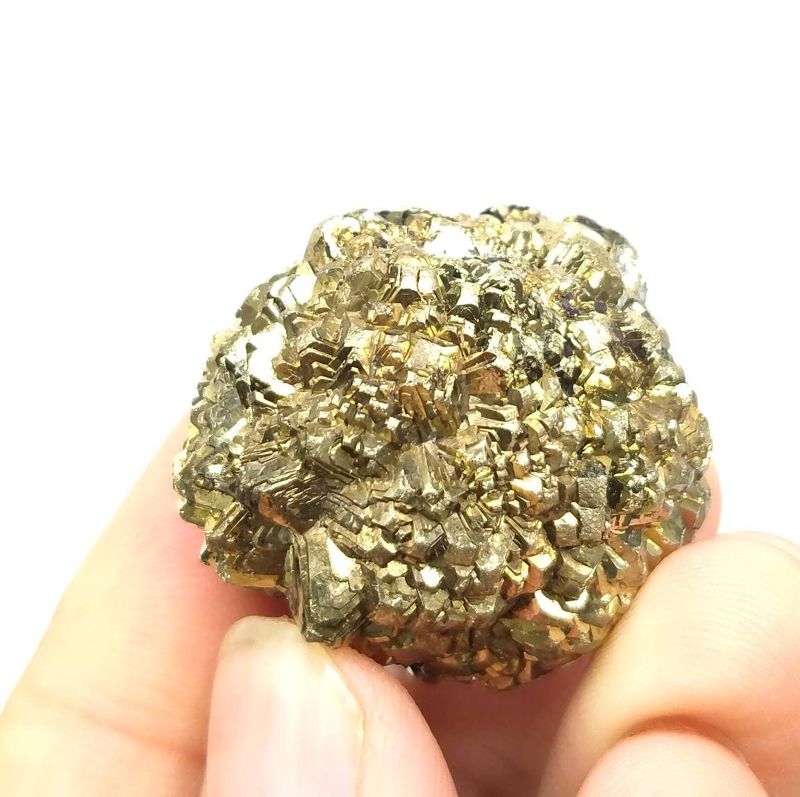 Golden Marcasite Sphere Cluster: Prophecy Stone from Pakistan