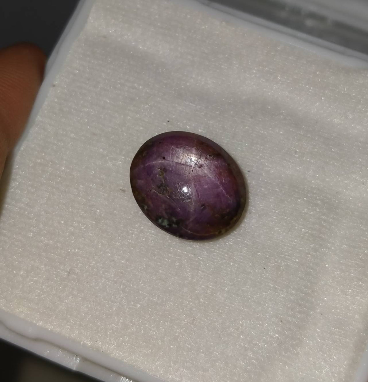 25 Carat Star Ruby Cabochon, Natural UV Reactive Gemstone