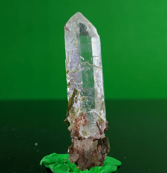 Epidote Included Quartz Crystal, Balochistan Pakistan