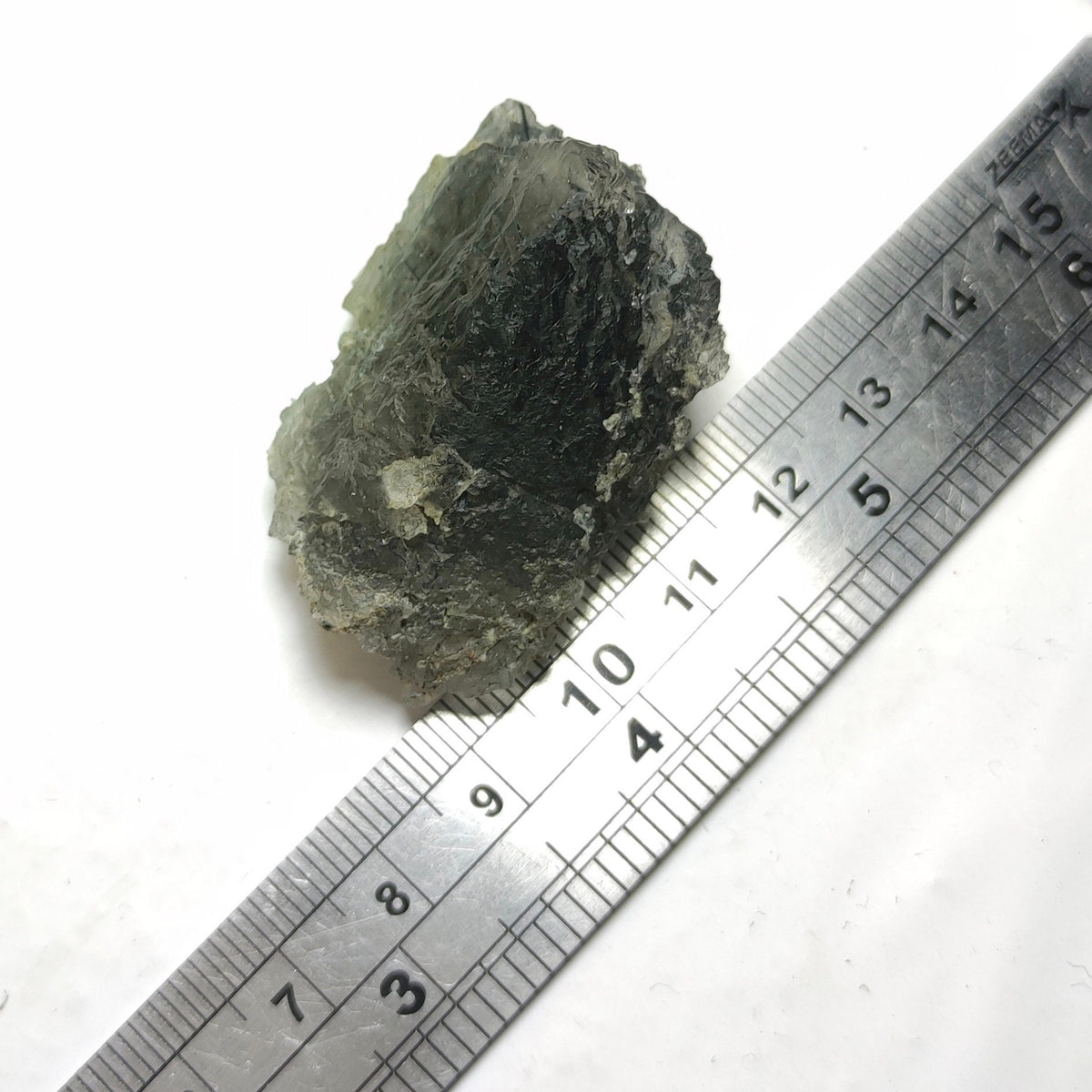 Natural Magnecio-Reibeickite included etched quartz crystal  from Zagi mountain KP Pakistan, 28.7 grams