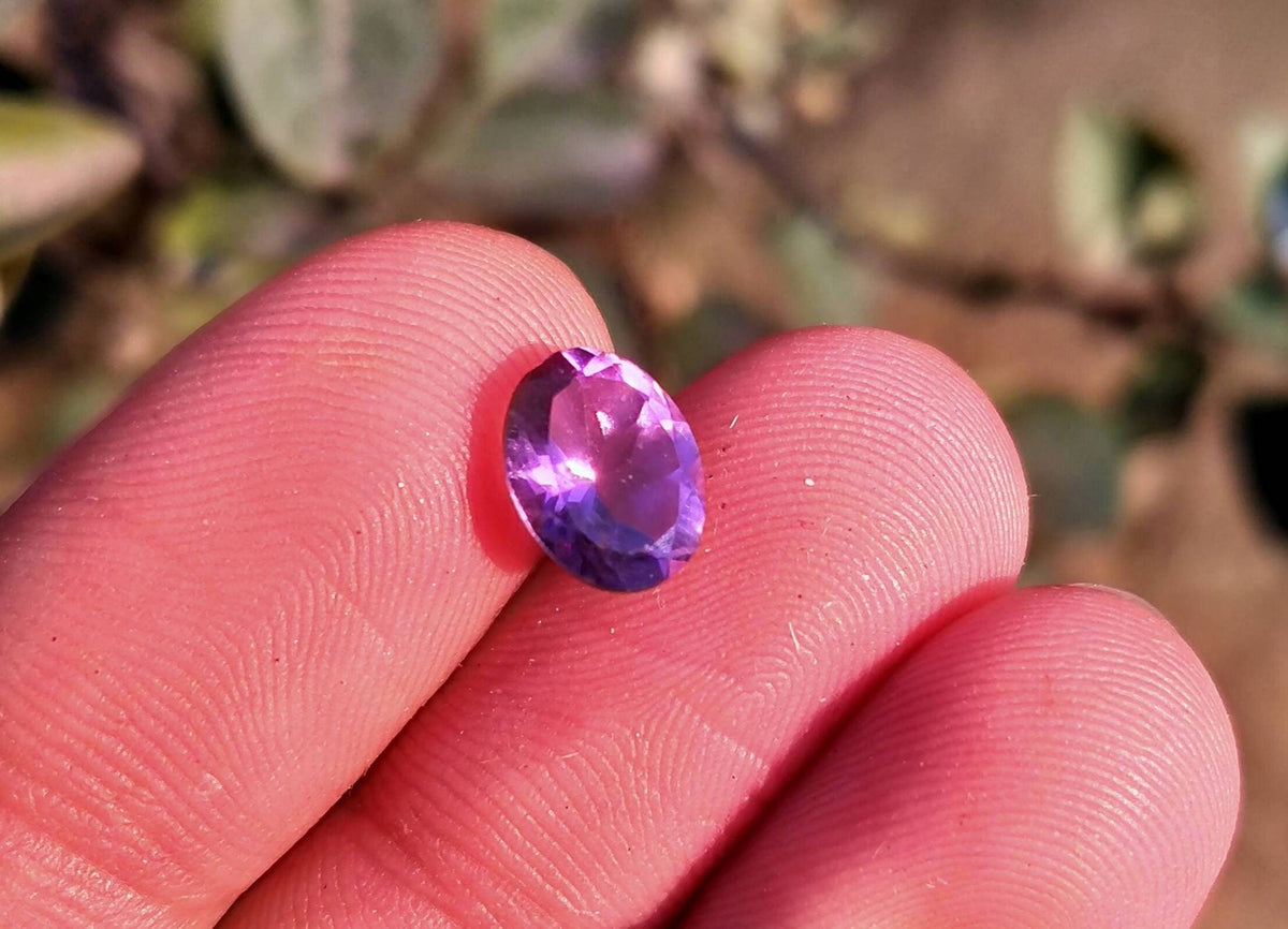 Faceted Amethyst Gems, Natural Loose Stones, 15 Carats Total