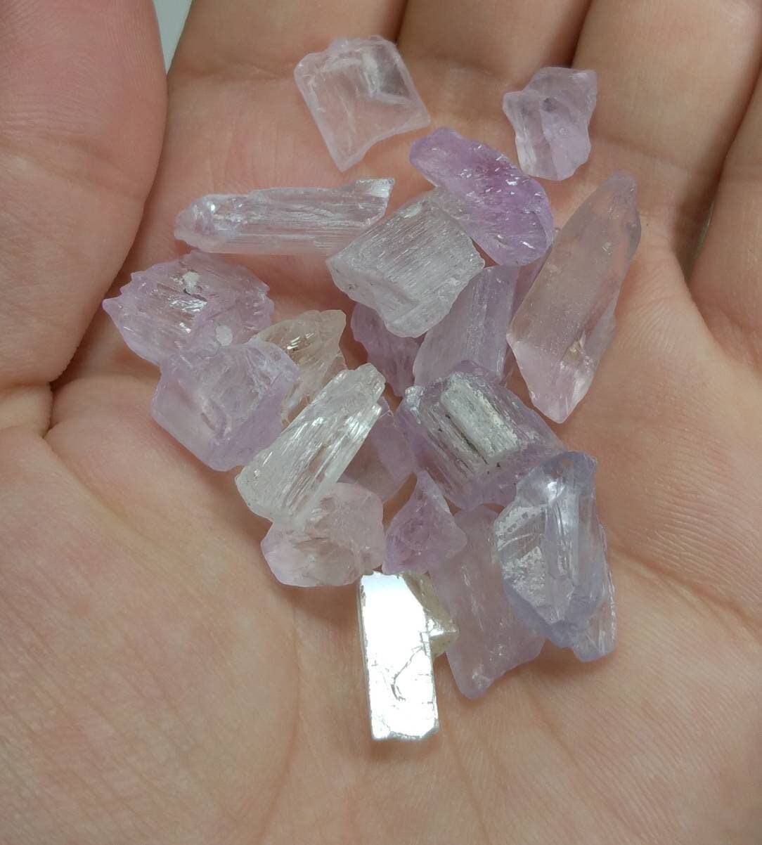 Multicolor Kunzite Crystals Lot (107.3 grams)