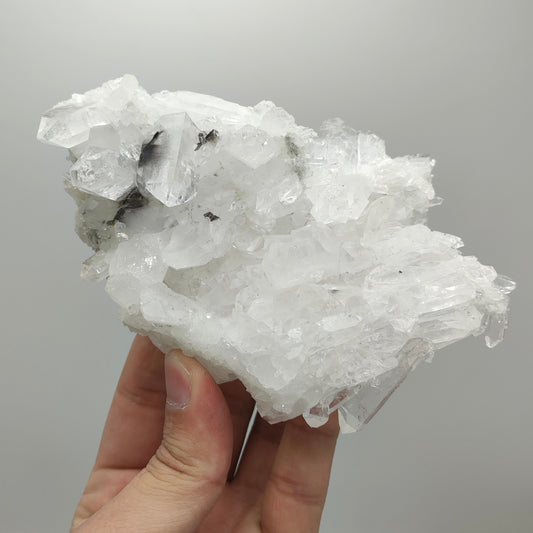 Natural nice size brookite included quartz cluster from Baluchistan Pakistan, 344 grams