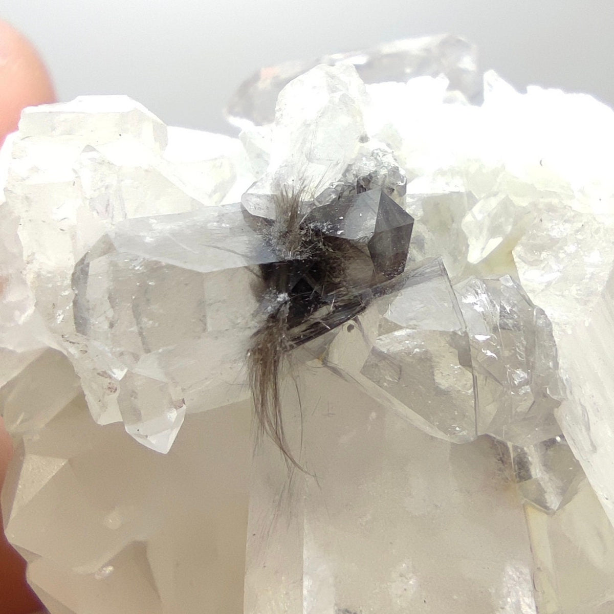 Natural nice size brookite included quartz cluster from Baluchistan Pakistan, 98 grams