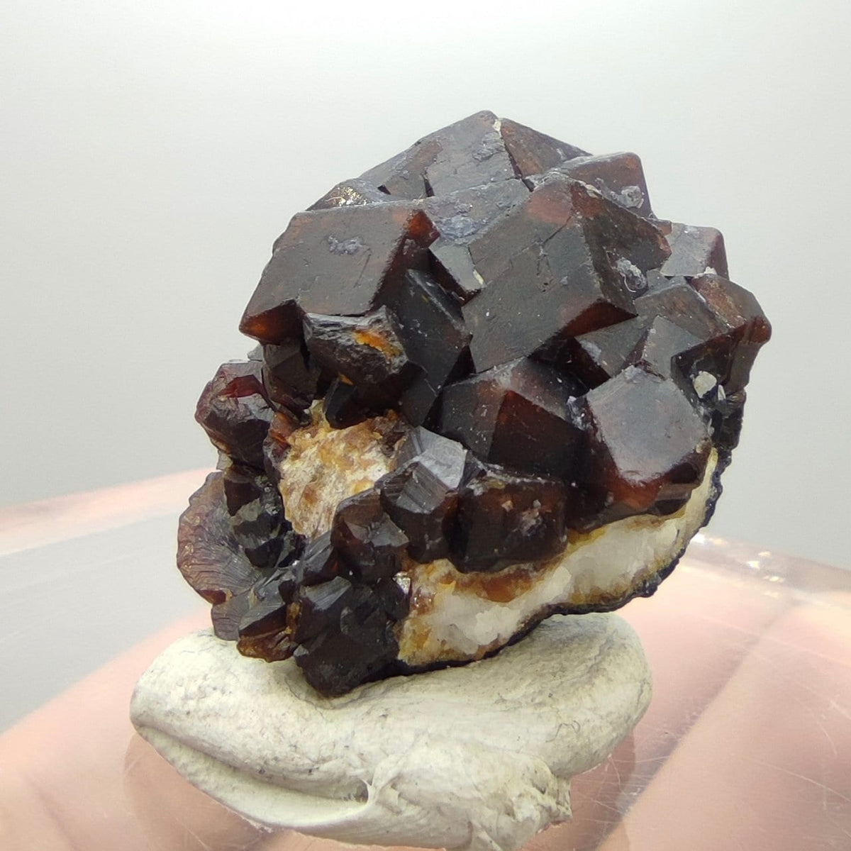 Natural Dark brown Andradite garnet cluster, Well formed crystal, 17 grams