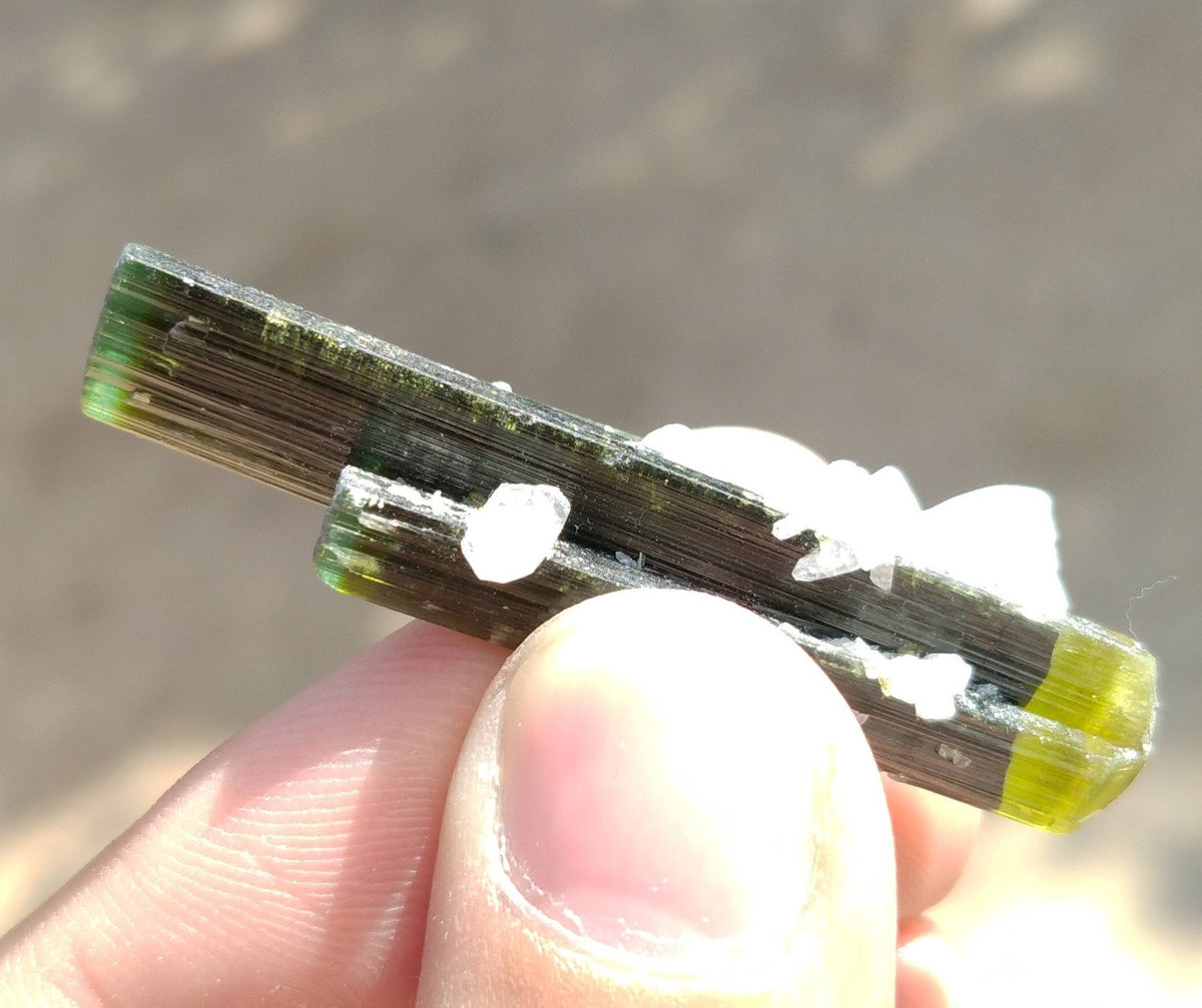 Green Cap Tourmaline Crystal Twins, Pakistan Mineral Specimen
