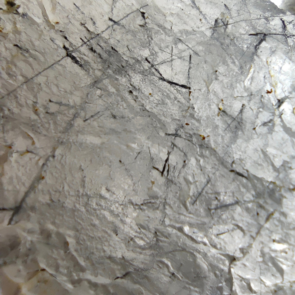 Natural Magnecio-Reibeickite included etched quartz crystal  from Zagi mountain KP Pakistan, 41 grams