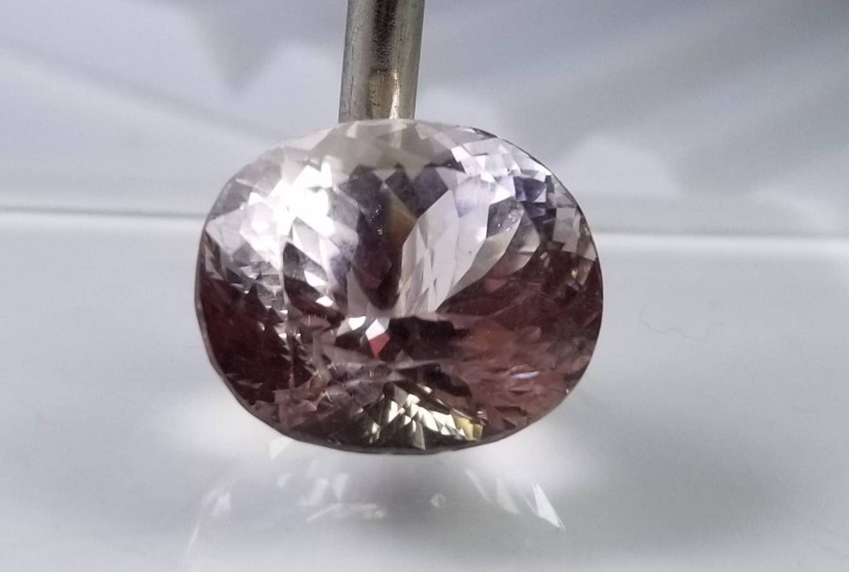 Natural good quality ring size faceted kunzite loose gem