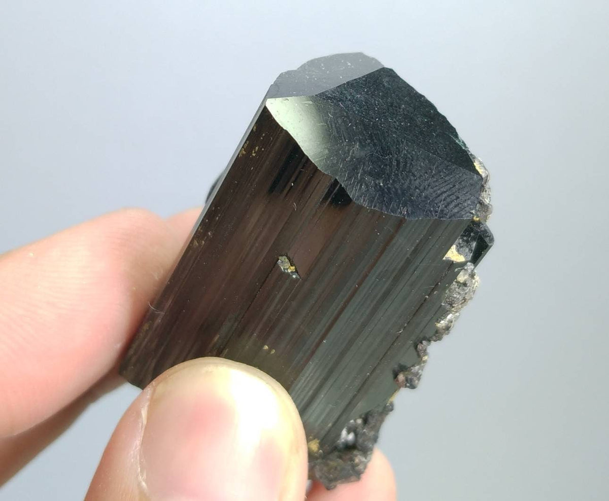 Rare Magnetite Crystals on Black Tourmaline - Skardu Pakistan
