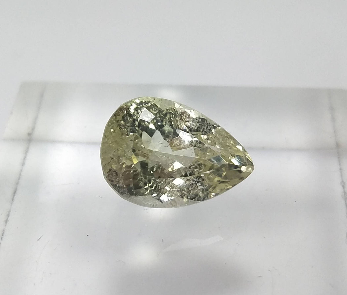 Faceted Pear Kunzite Gemstone, 11 Carats