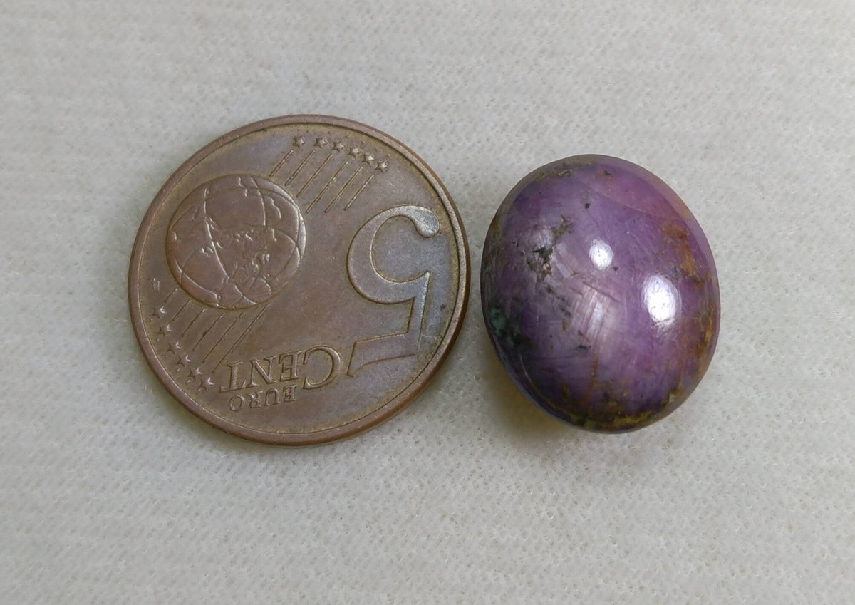 25 Carat Star Ruby Cabochon, Natural UV Reactive Gemstone