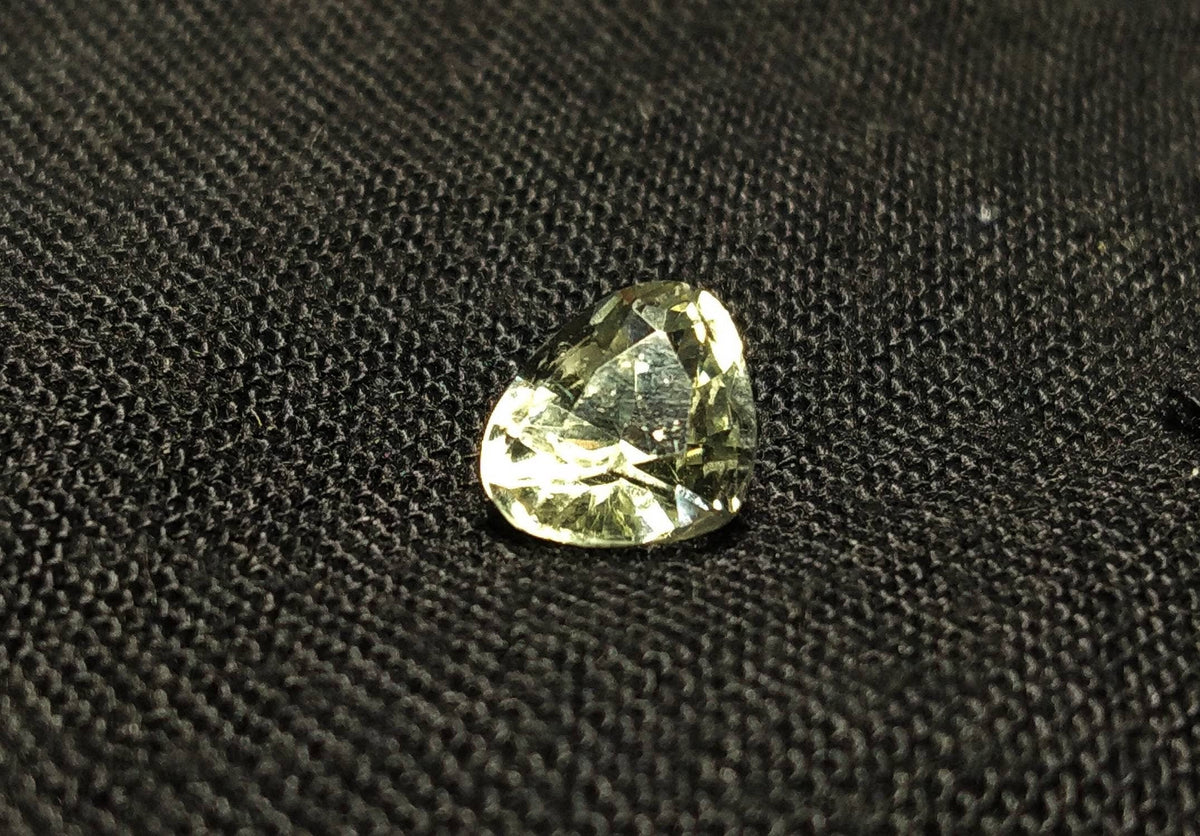 Natural rare fine quality light yellow 2 carats gemmy Orthoclase var. feldspar faceted gem