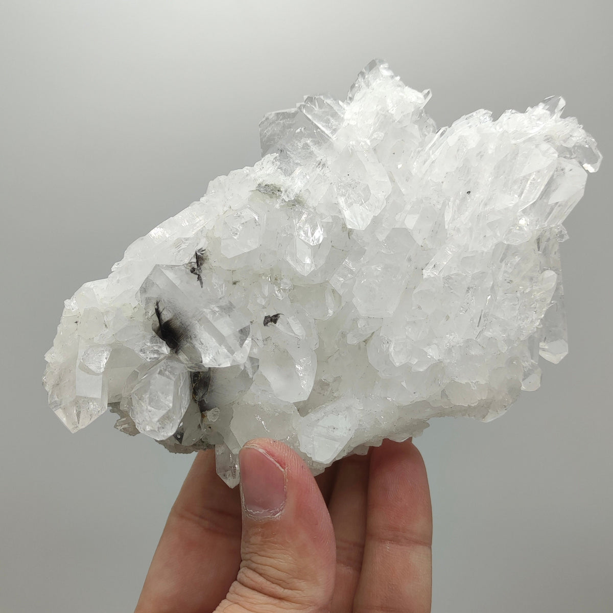 Natural nice size brookite included quartz cluster from Baluchistan Pakistan, 344 grams