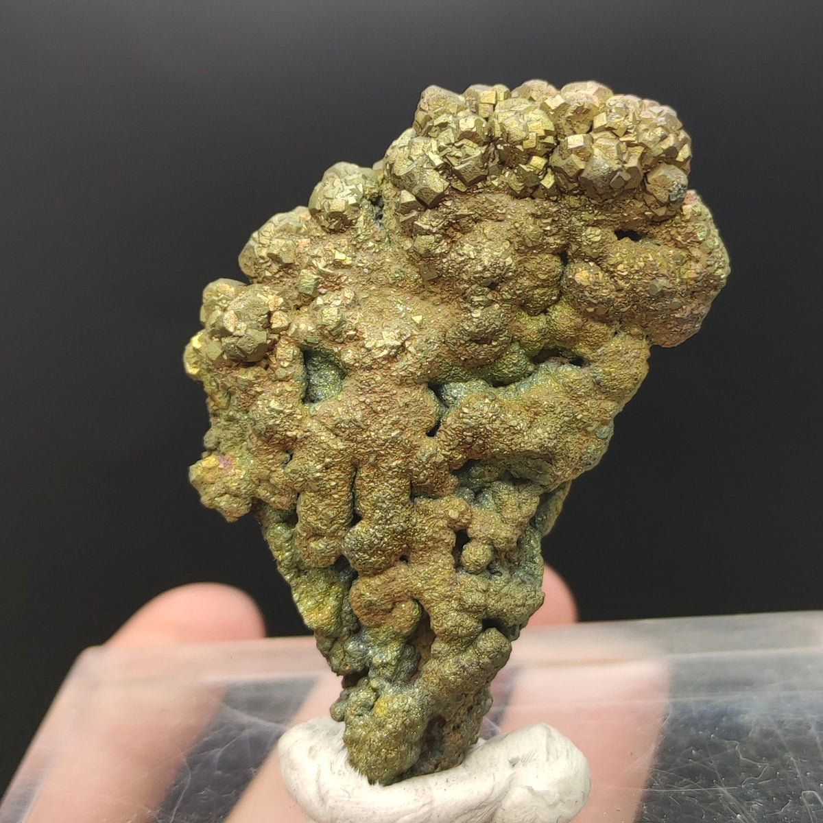 Natural golden Marcasite crystal with rainbow effect on surface from Pakistan, 56 grams