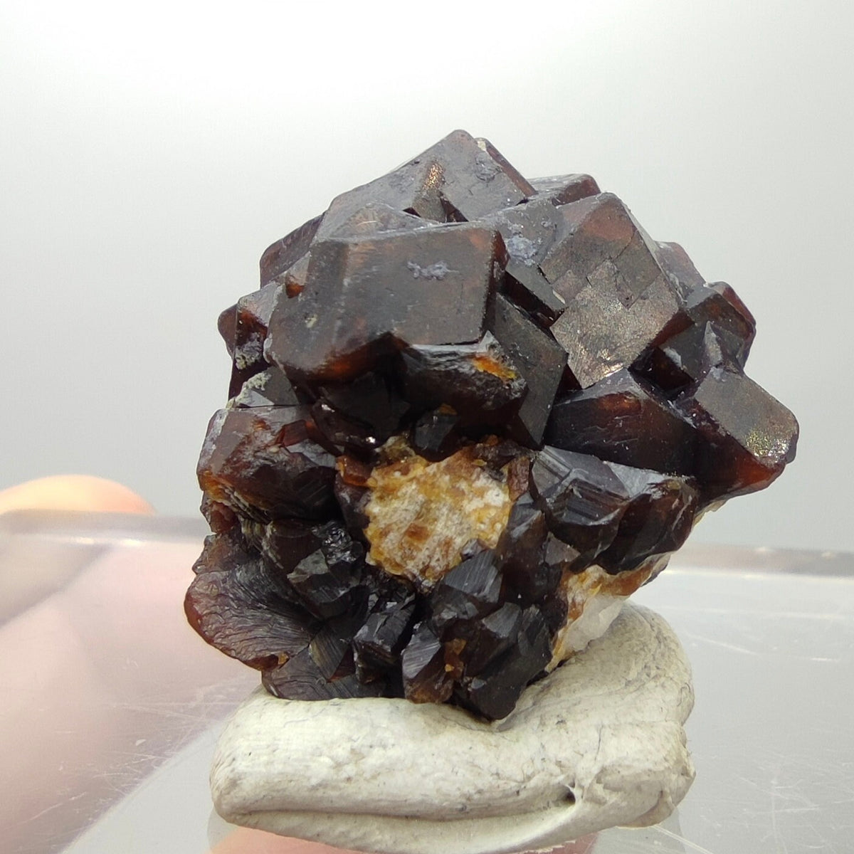 Natural Dark brown Andradite garnet cluster, Well formed crystal, 17 grams