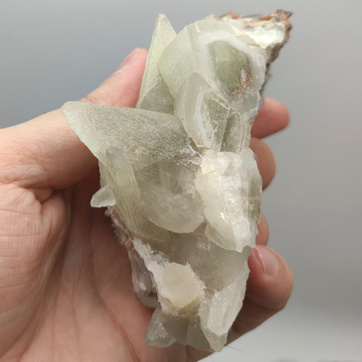 Blue Phantom Fluorite Crystal with Dogtooth Calcite, Baluchistan Pakistan