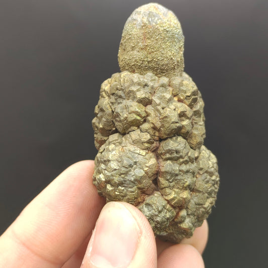 Natural golden Marcasite crystal with rainbow effect on surface from Pakistan, 114 grams