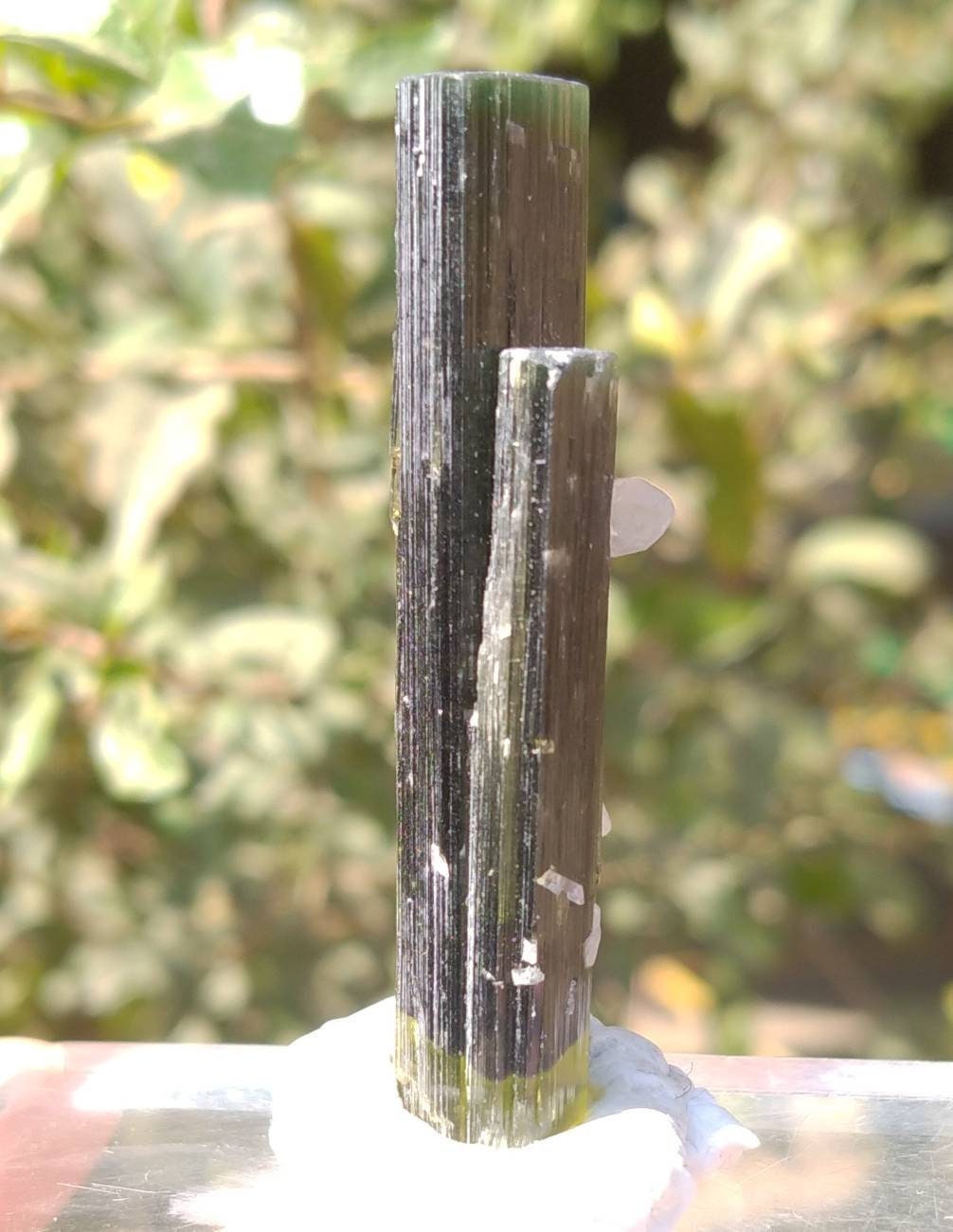 Green Cap Tourmaline Crystal Twins, Pakistan Mineral Specimen